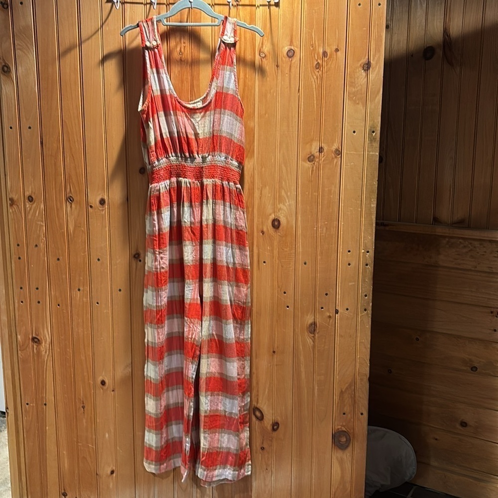 ACE & JIG Ferris cotton jumpsuit picnic design size small